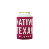 Native Texan Koozie - Crimson