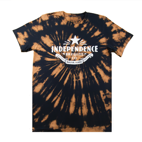 Indy Scroll Logo Bleach Tie Dye Tee