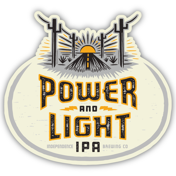 Power & Light Badge Sticker